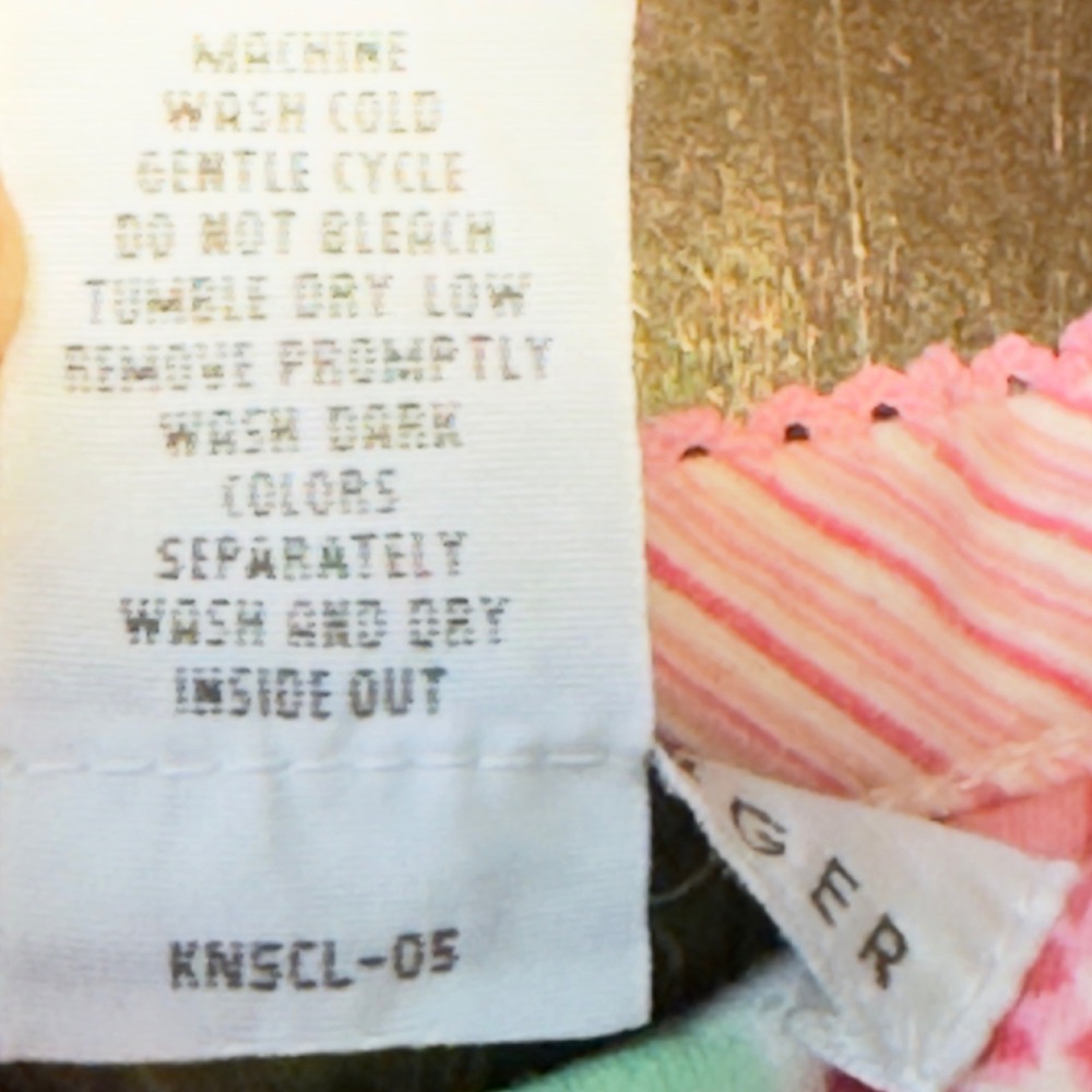 1388 | Karen Neuburger Striped Ribbed Knit Pajama Set Pink Womens 1X - Picture 6 of 13